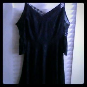 Blue lace, cold shoulder dress size 5